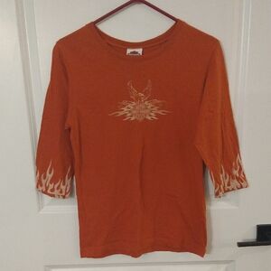 Harley-Davidson Orange Flame Women's Top
